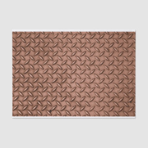 Copper Brown Diamond Plate  Tissue Paper