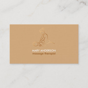 Copper Brown Massage Therapy Masseuse Spa Business Card