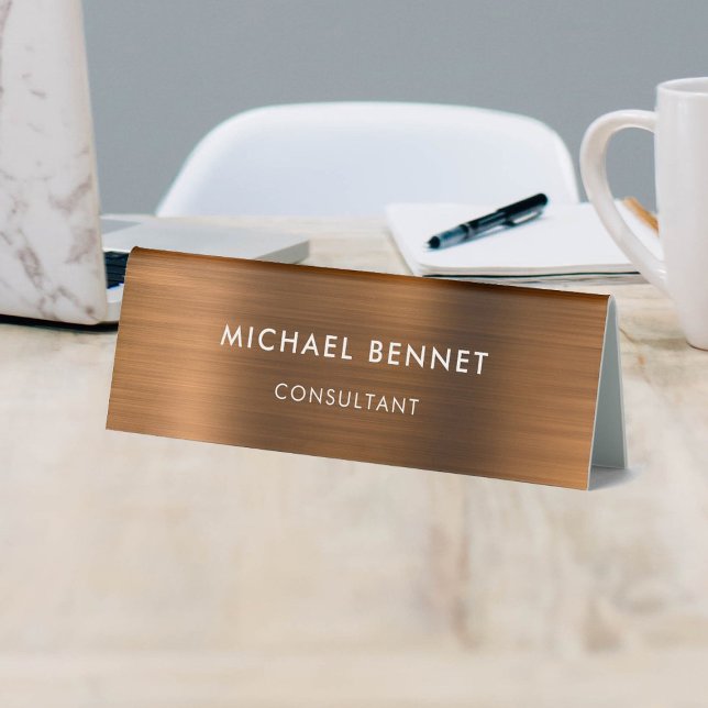 Copper Brown Metallic Professional Business (Creator Uploaded)