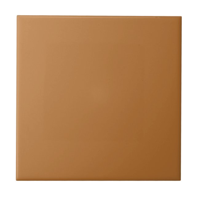 Copper Brown Solid Colour Tile (Front)