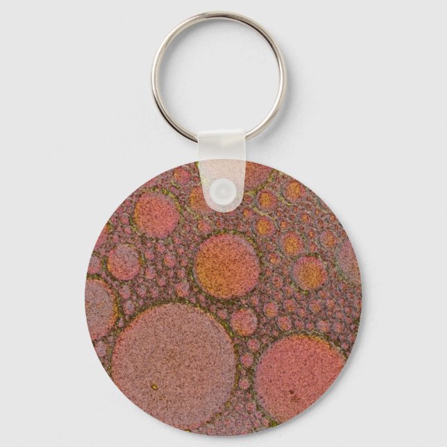 Copper bubble design key ring (Front)