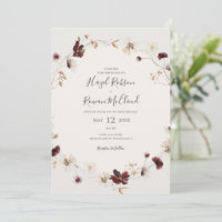 Copper Burgundy Wildflower | Beige Casual Wedding