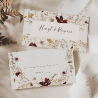 Copper Burgundy Wildflower | Beige Flat Wedding
