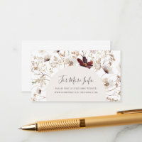 Copper Burgundy Wildflower Wedding Website