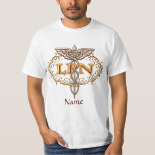 Copper Caduceus LPN Nurse T-Shirt