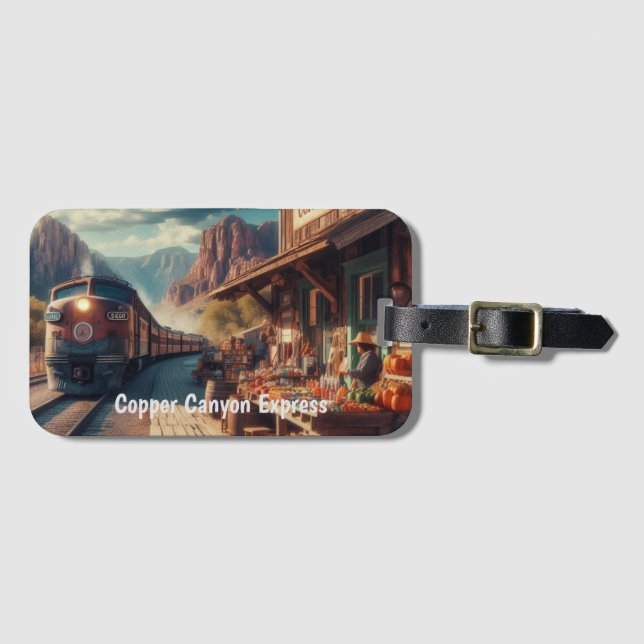 Copper Canyon Express Luggage Tag (Front Horizontal)