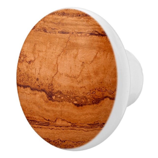 Copper Canyon Granite, amber gold Sedona mountains Ceramic Knob (Right)