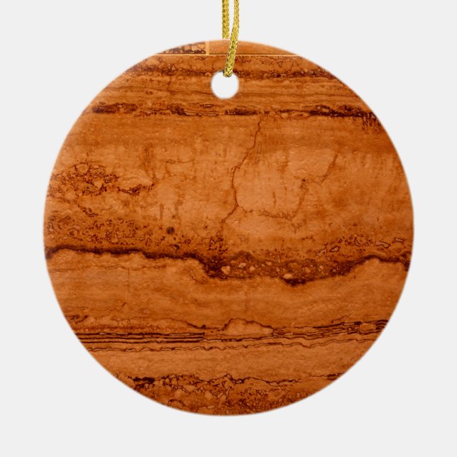 Copper Canyon Granite, amber gold Sedona mountains Ceramic Tree Decoration (Front)