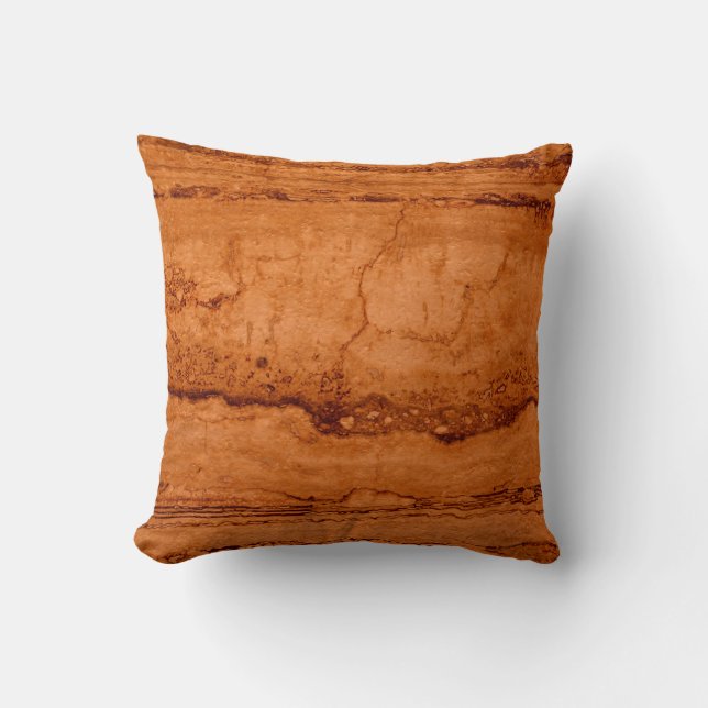 Copper Canyon Granite, amber gold Sedona mountains Cushion (Front)