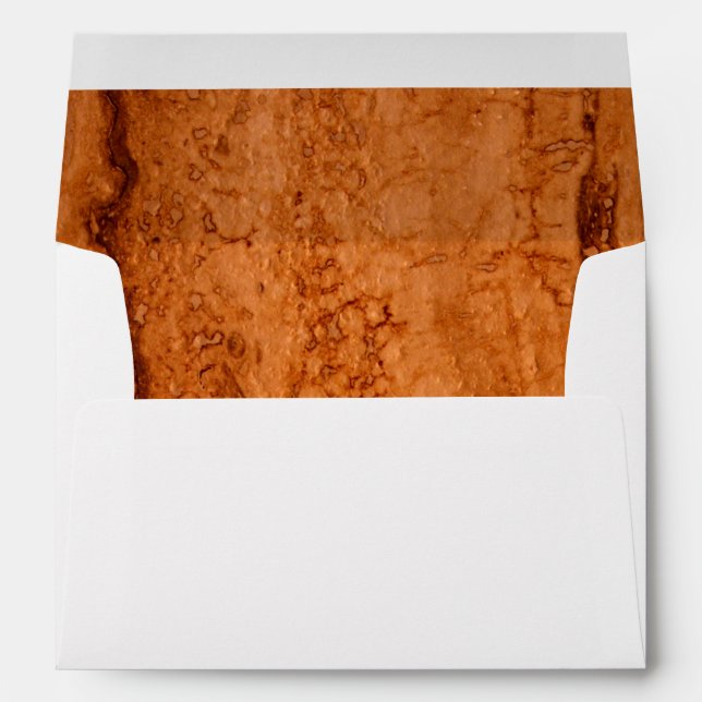 Copper Canyon Granite, amber gold Sedona mountains Envelope (Back (Bottom))
