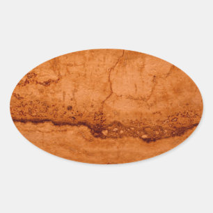 Copper Canyon Granite, amber gold Sedona mountains Oval Sticker