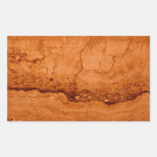 Copper Canyon Granite, amber gold Sedona mountains Rectangular Sticker