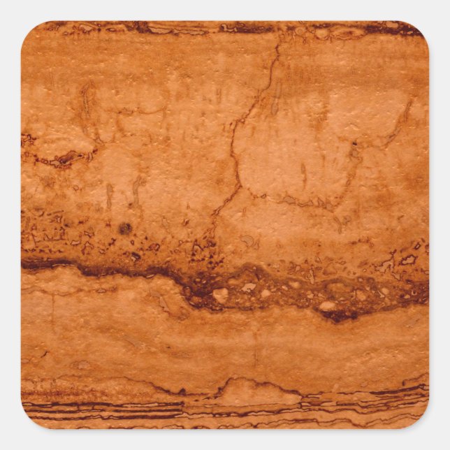 Copper Canyon Granite, amber gold Sedona mountains Square Sticker (Front)