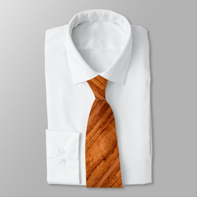 Copper Canyon Granite, amber gold Sedona mountains Tie (Tied)