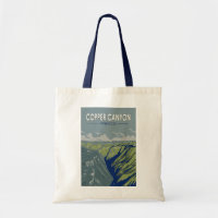Copper Canyon Mexico Travel Art Vintage