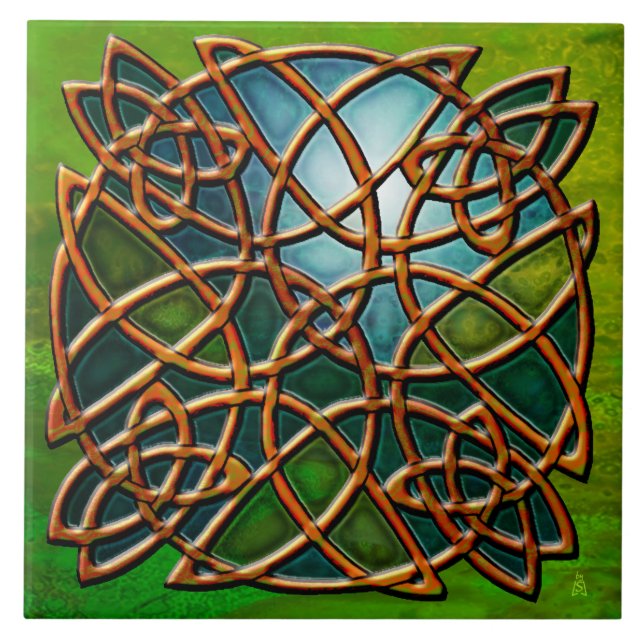 Copper Celtic Knot (Ceramic Tile) Tile (Front)