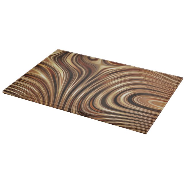 Copper Coffee Swirls Cutting Board (Corner)