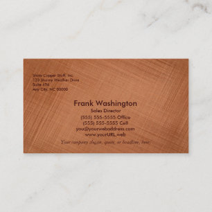 Copper Coloured Business Card
