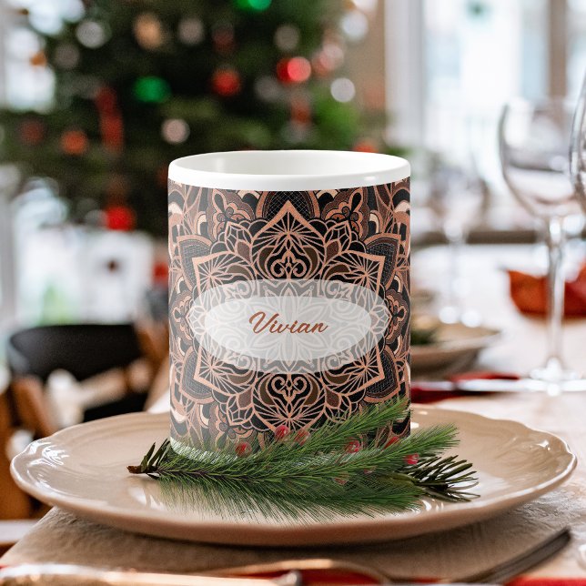 Copper Coloured Mandala Mug (Creator Uploaded)