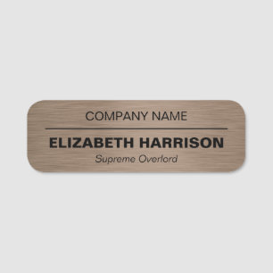 Copper Corporate Name Tag
