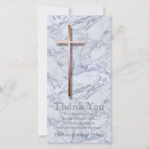 Copper Cross Marble 1 Sympathy Thank You