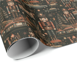 Copper Desert Nutcracker Gift Styling Wrapping Paper