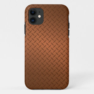 Copper Diamondplate Look Pattern iPhone 11 Case