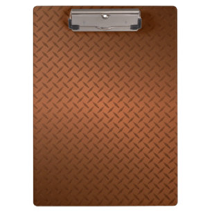 Copper Diamondplate Pattern Look Clipboard