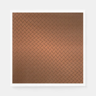 Copper Diamondplate Pattern Look Napkin