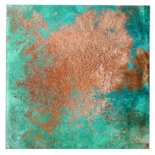 Copper Distressed Patina Tile