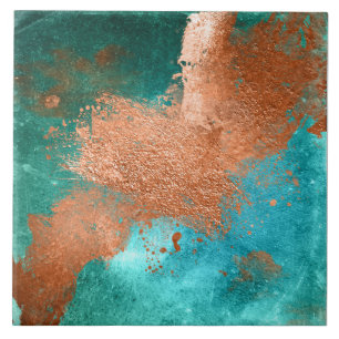 Copper Distressed Patina Tile