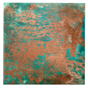 Copper Distressed Patina Tile