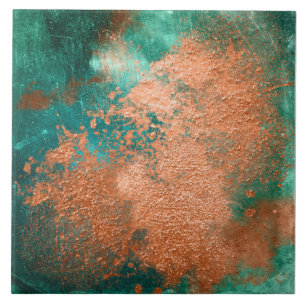 Copper Distressed Patina Tile