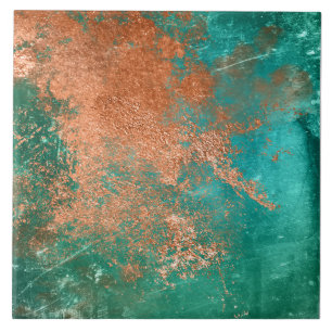Copper Distressed Patina Tile