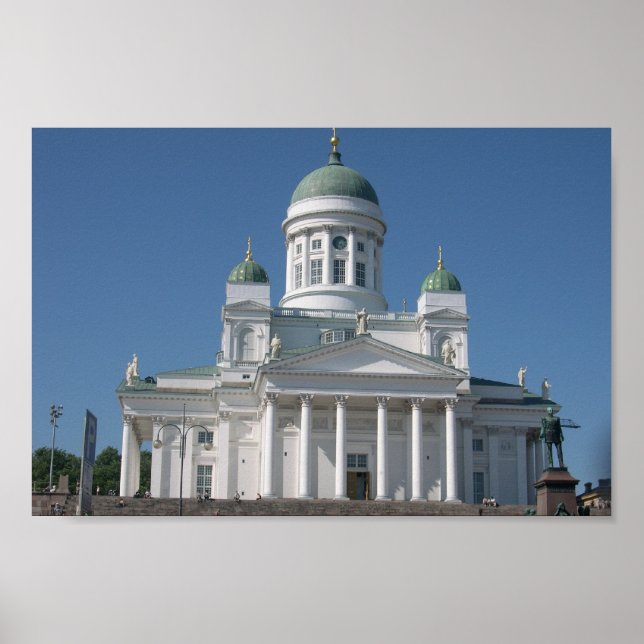 Copper-Domed Church In Helsinki Poster (Front)
