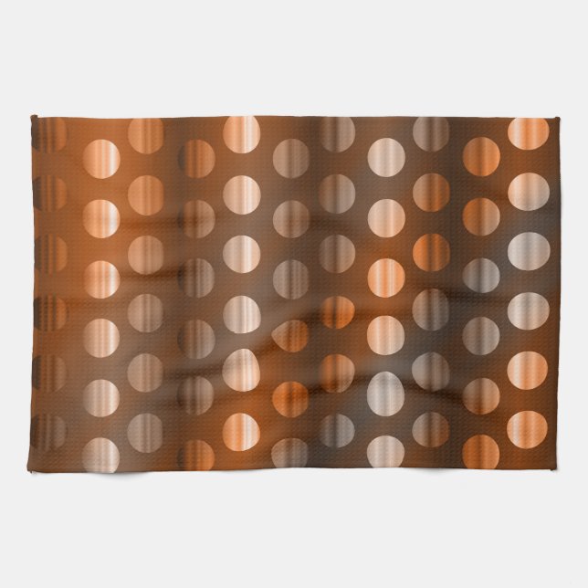 Copper Dots Tea Towel (Horizontal)