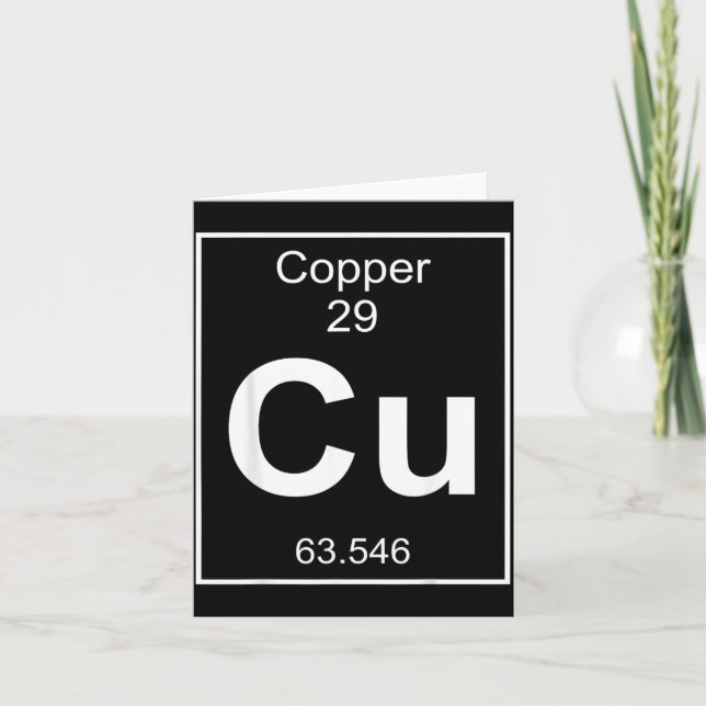 Copper Element Costume Periodic Table Chemistry Card (Front)