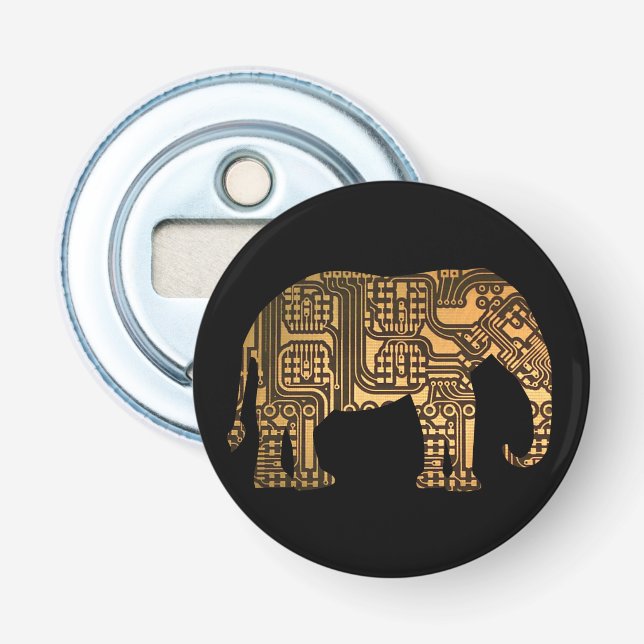 Copper Elephant Circuit Board Bottle Opener (Front)