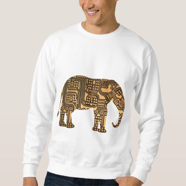 Copper Elephant Circuit Board Sweatshirt (Front)