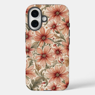 Copper Fall Mums Floral iPhone 16 Case