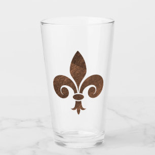 Copper Fleur De Lis Glass