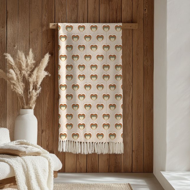 Copper Floral Blanket Pastel Boho Home Style (Copper Floral Blanket Pastel Boho Home Style)