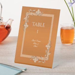 Copper Gem & Glitter 7th Wedding Anniversary   Pedestal Sign