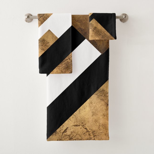Copper Geometric Chic Bath Towel Set (Insitu)