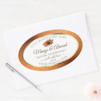 Copper Glitter White Product Labels with Ladybug