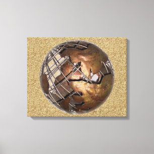 Copper Globe (2 quarters) Canvas Print