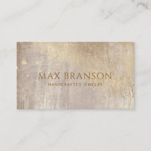 Copper Gold Abstract Jewellery Designer Business Card
