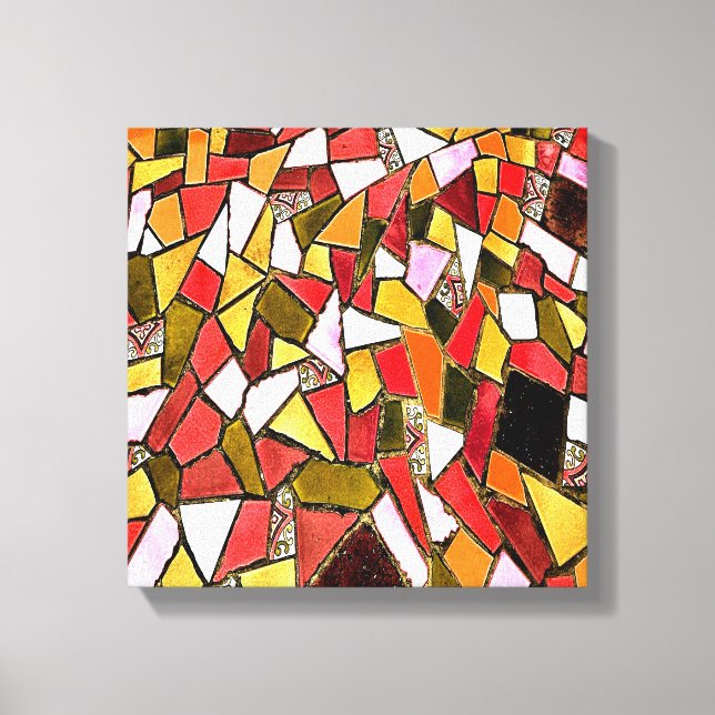 Copper Gold Abstract Mosaic Canvas Print (Front)