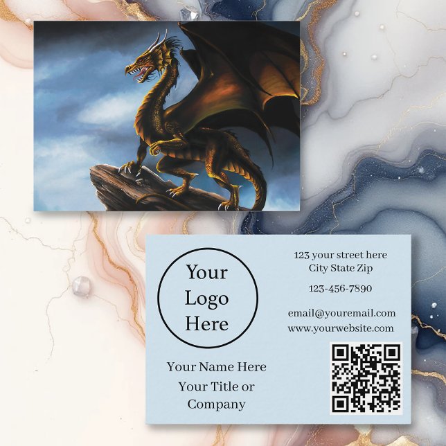 Copper Gold Black Dragon Business Card (Creator Uploaded)
