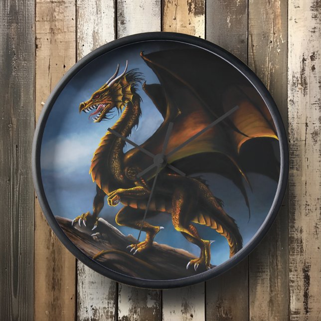 Copper Gold Black Dragon Clock (Creator Uploaded)